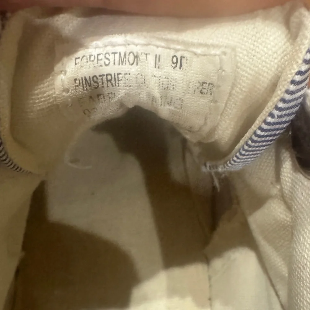 Polo by Ralph Lauren Men’s Light Blue Pinstripe Canvas Sneakers